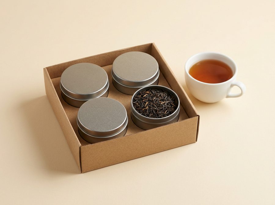 Coffret de boîtes de thé et tasse